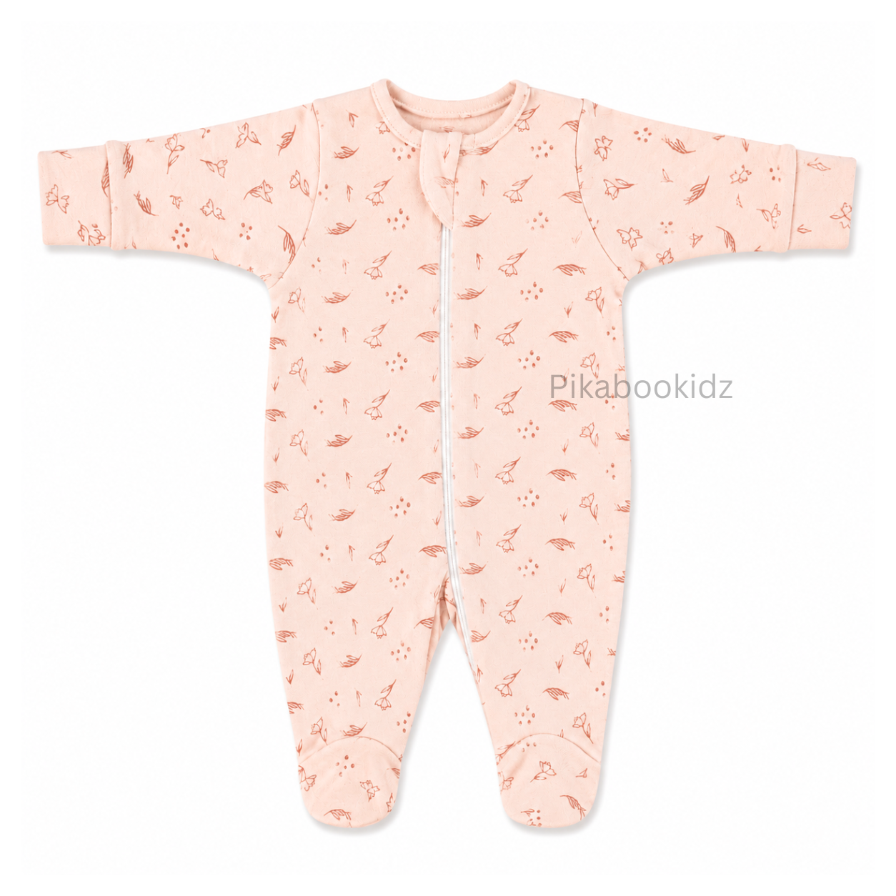 Footed Rompers 0-3M - Peach