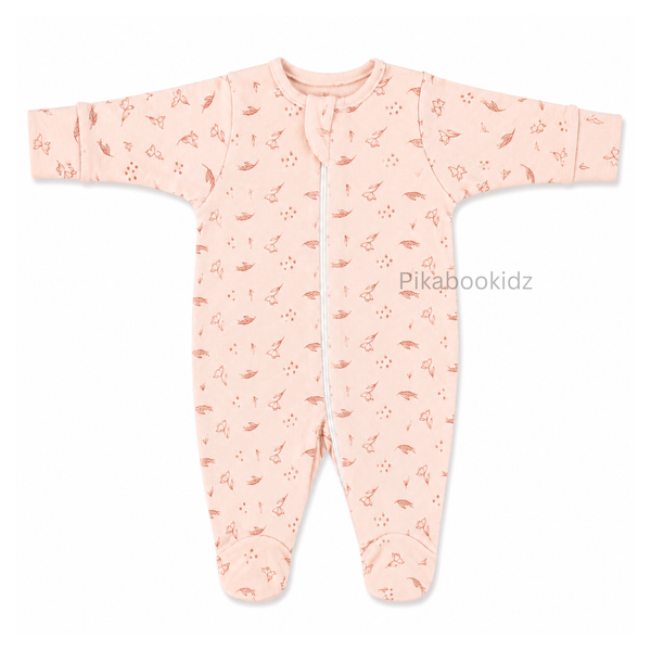 Footed Rompers 0-3M - Peach