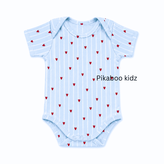 Onesies 0-3M – Blue hearts
