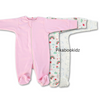 Footed Rompers - 3 Combo (Pink, Rainbow, Elephant)
