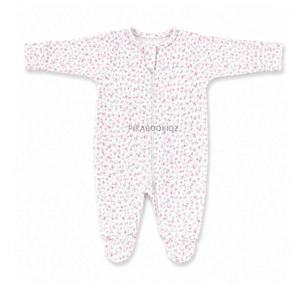 Footed Rompers 0-3M - Floral Sprinkles