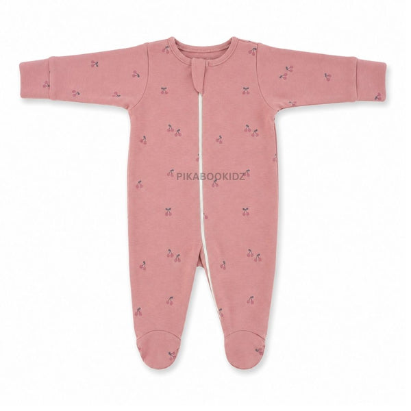 Footed Rompers 0-3M - Cherry Blossom
