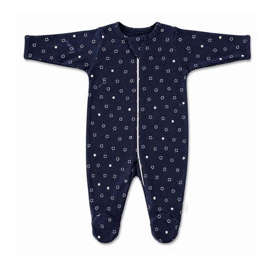 Footed Rompers 9-12M - Black stars