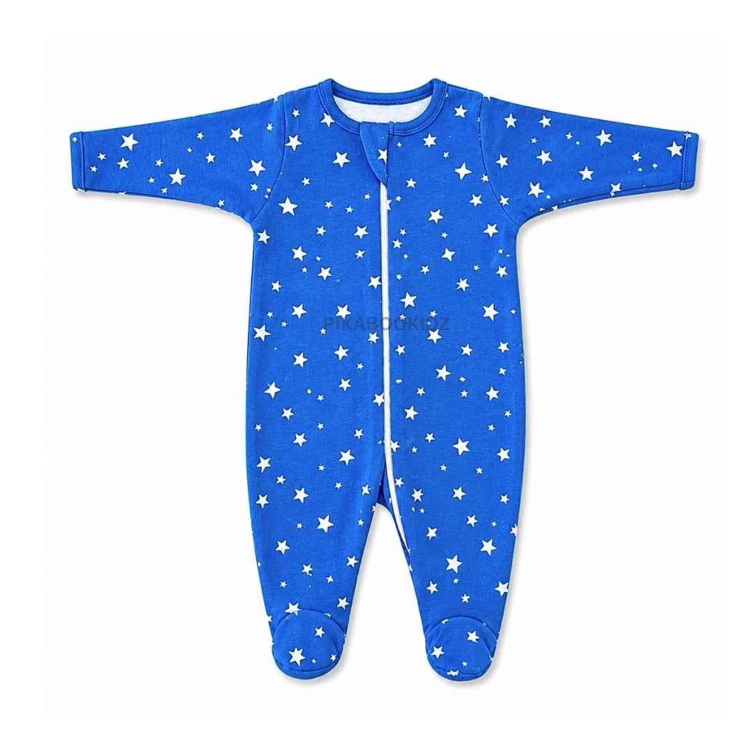 Footed Rompers 3-6M - Stars in Blue