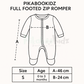 Footed Rompers - Grey