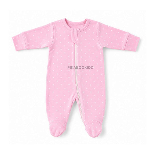 Footed Rompers 3-6M - Pink
