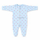 Footed Rompers 0-3M - Blue Hearts