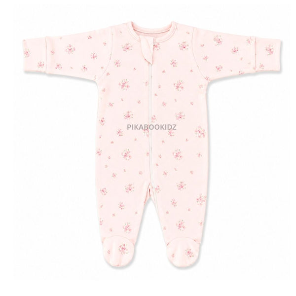 Footed Rompers 0-3M - Tiny Rose Charm