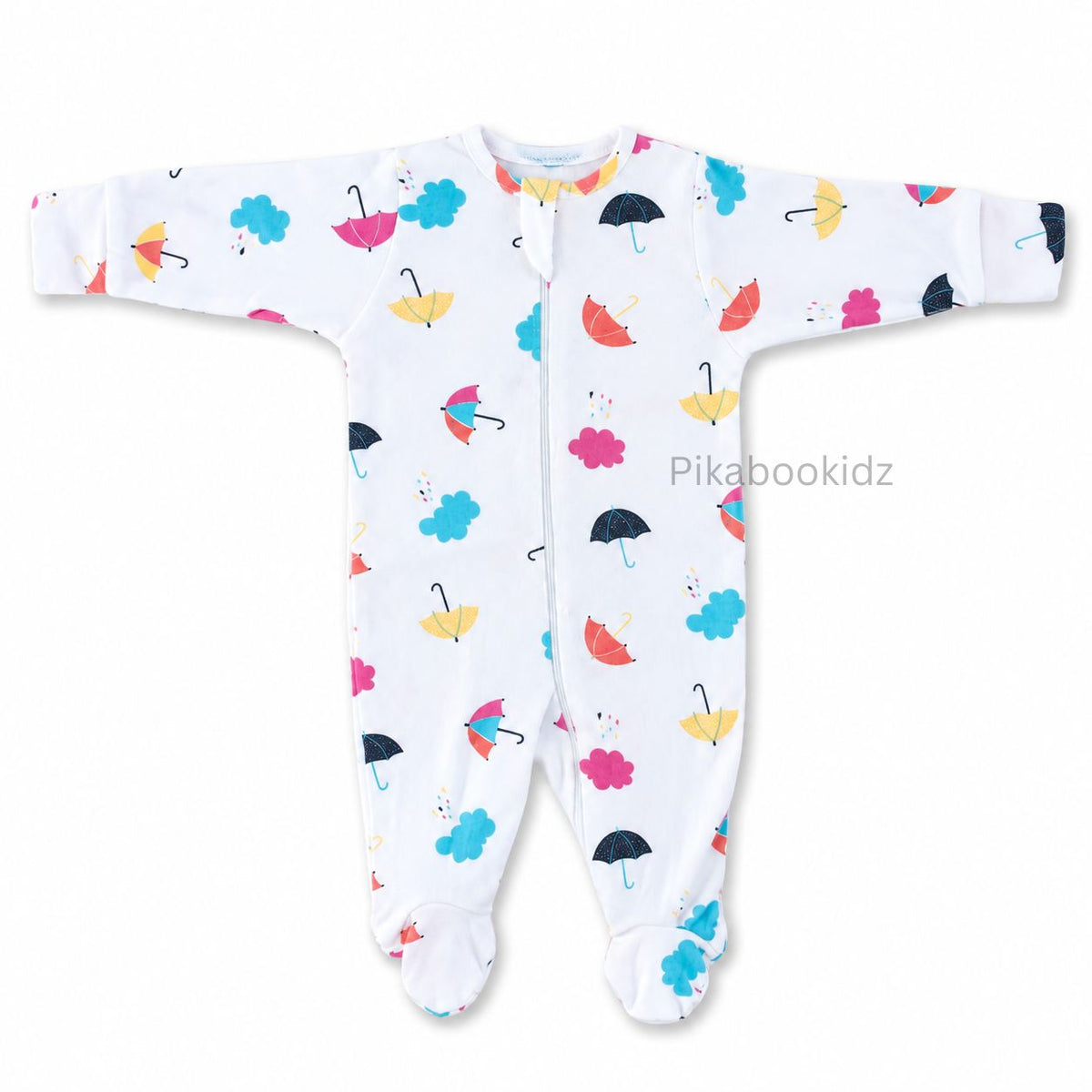 Footed Rompers 0-3M - umbrella