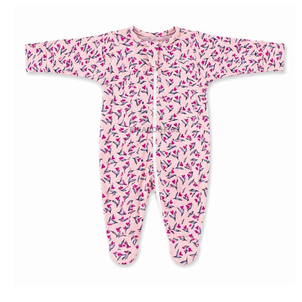 Footed Rompers 0-3M - Blooming Hearts