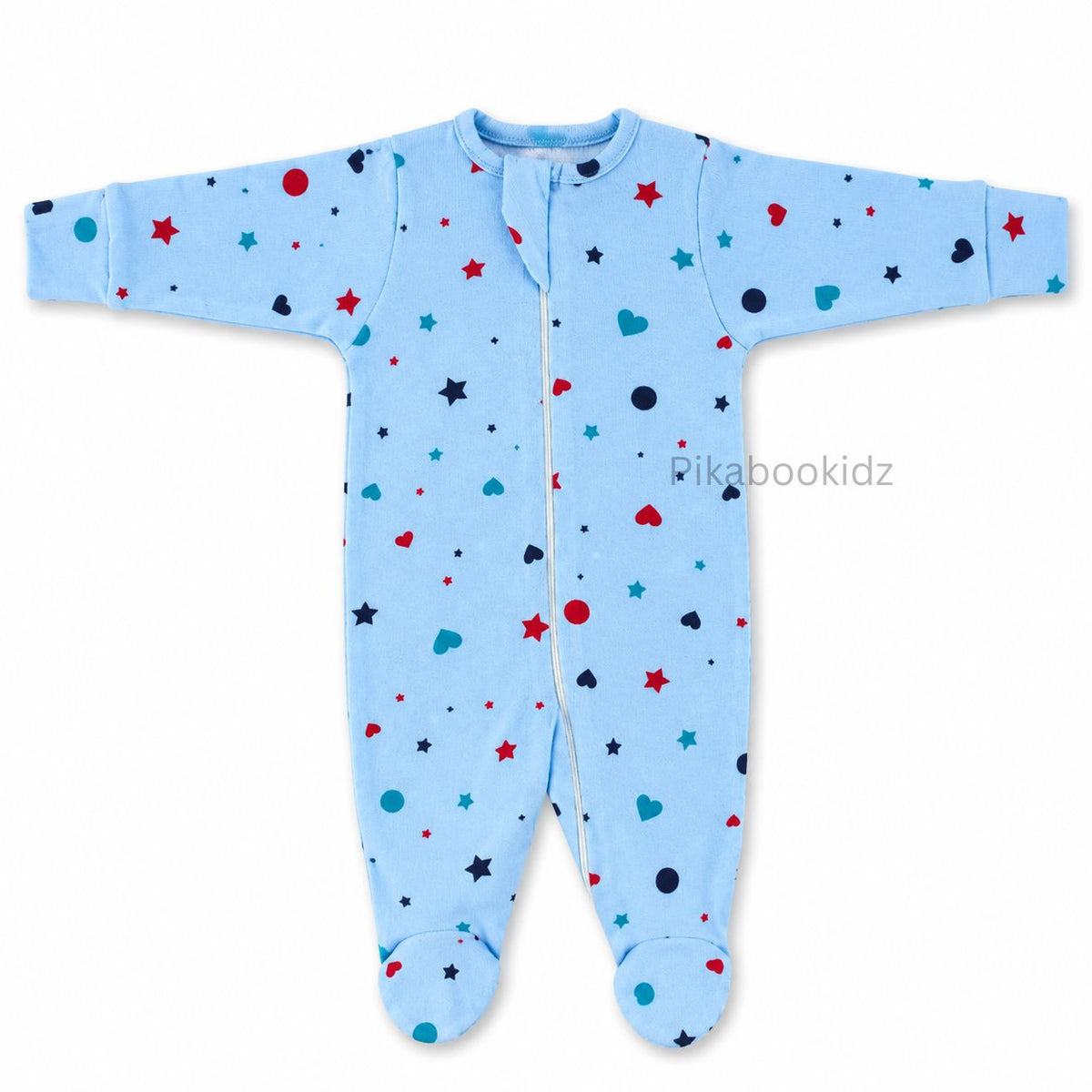 Footed Rompers 0-3M - Blue
