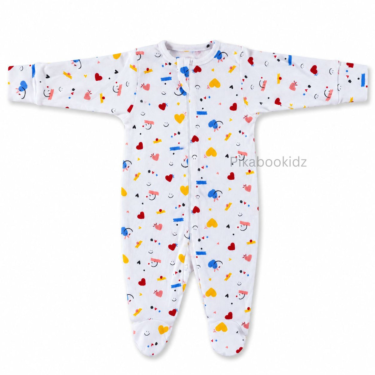Footed Rompers 0-3M - Hearts