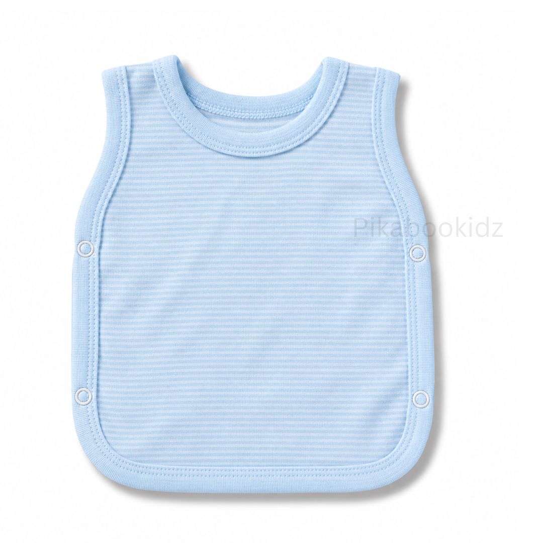 Cotton Side Button Jabla - blue stripes