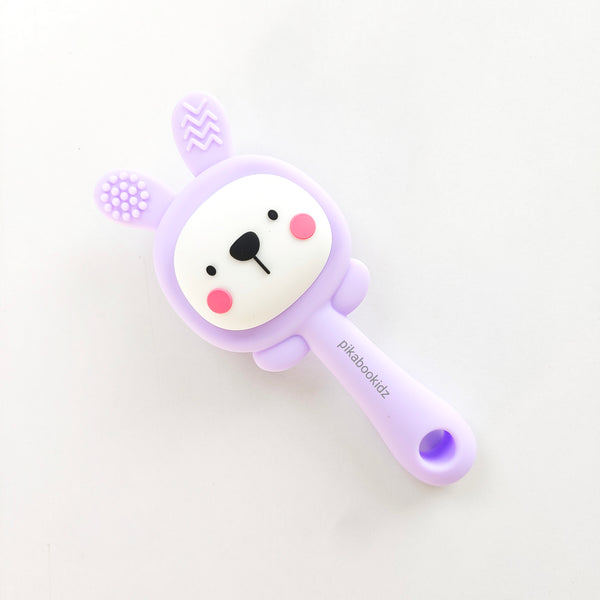 Bunny Silicon Teether Rattle - Purple