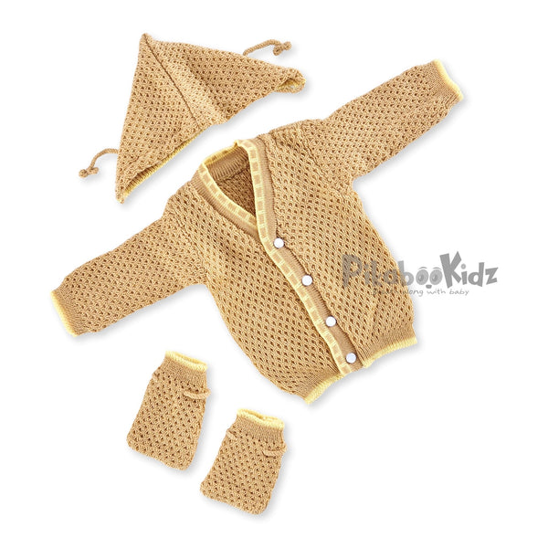 Woollen Sweater Set - Cream