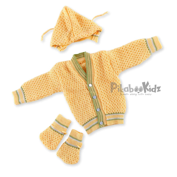 Woolen Sweater 0-3M - Yellow