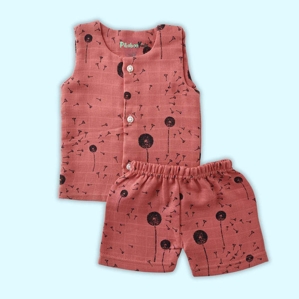 Muslin Vest & Shorts Set - Dandelion