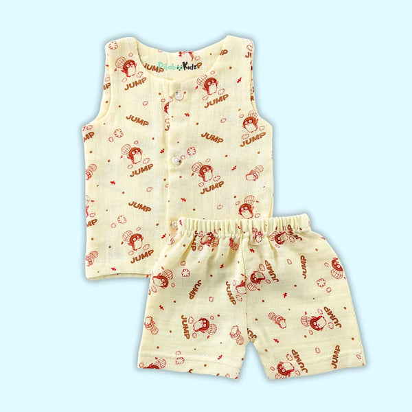 Muslin Vest & Shorts Set - Jump
