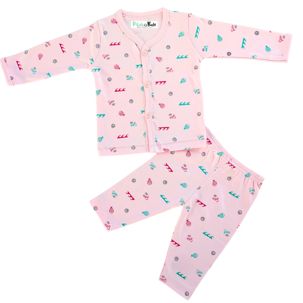Full Sleeve Top & Pant set 0-3M - Sea Pink