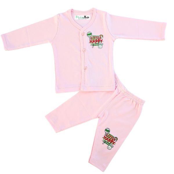 Full Sleeve Top & Pant set 0-3M - Pastel Pink