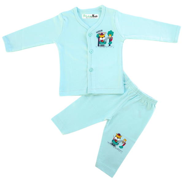 Full Sleeve Top & Pant set 0-3M - Sky blue