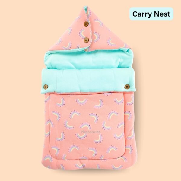 Cotton Carry Nest - Peach Rainbows