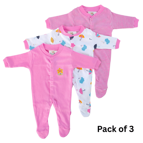 Full Rombers 0-3M - Pink