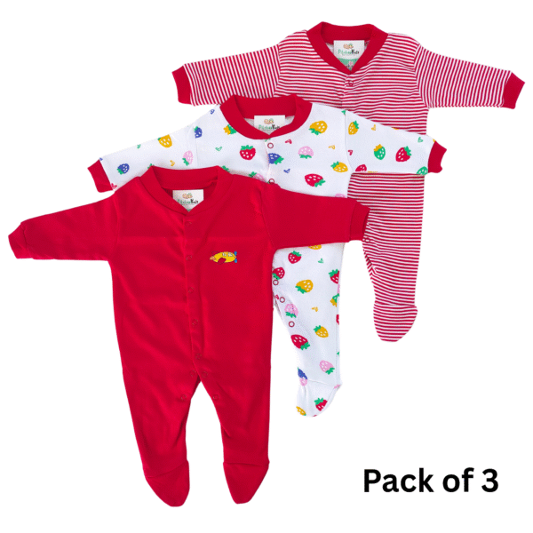 Full Rombers 0-3M - Red