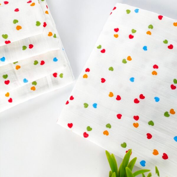 Muslin Swaddle - Hearts