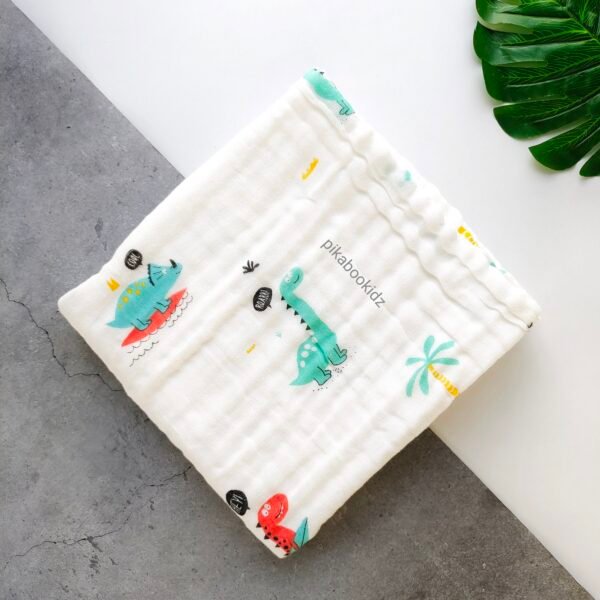 Muslin Crinkled 6layer Bath towel 50*100 cms - Dino