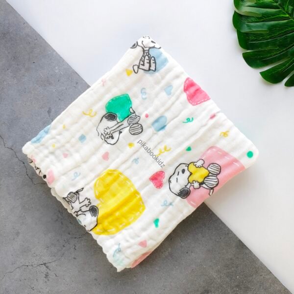 Muslin Crinkled 6layer Bath towel 50*100 cms - Scooby