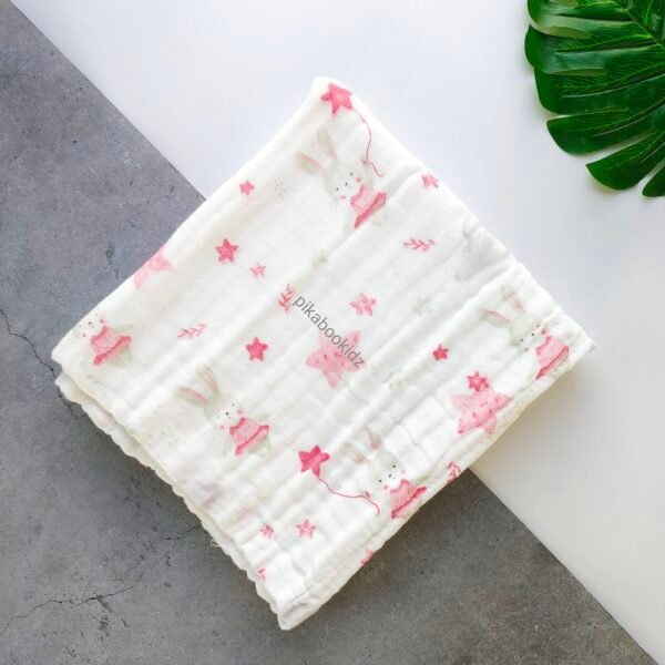 Muslin Crinkled 6layer Bath towel 50*100 cms - Stars
