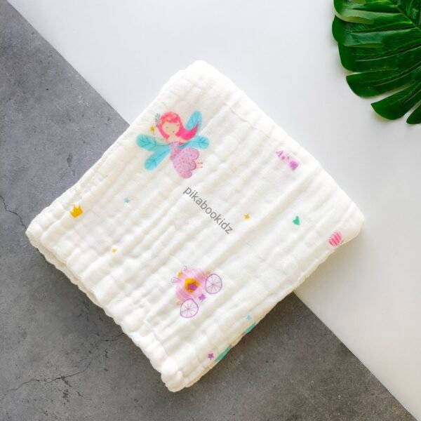 Muslin Crinkled 6layer Bath towel 50*100 cms - Fairy