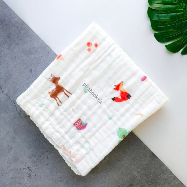 Muslin Crinkled 6layer Bath towel 50*100 cms - Deer