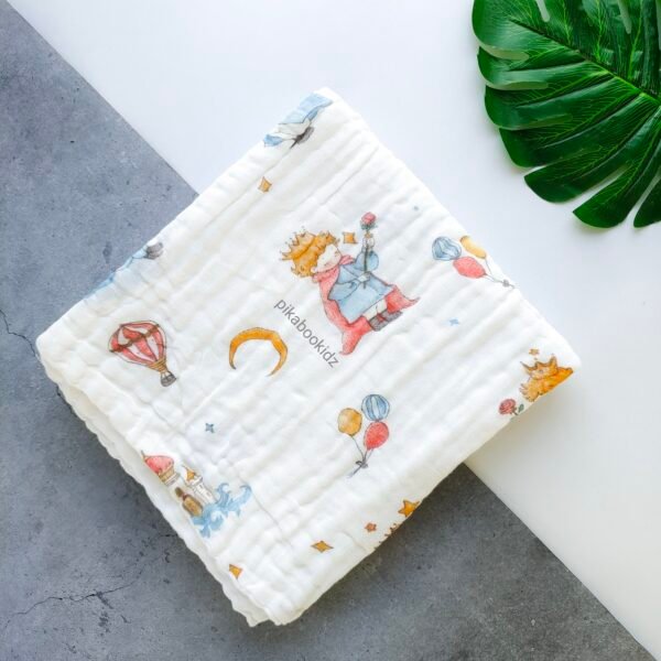 Muslin Crinkled 6layer Bath towel 50*100 cms - Prince