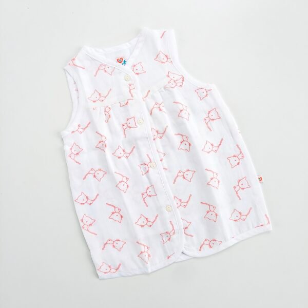 Muslin Button Frock 0-6M - CATS