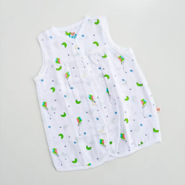 Muslin Button Frock 0-6M - KITE